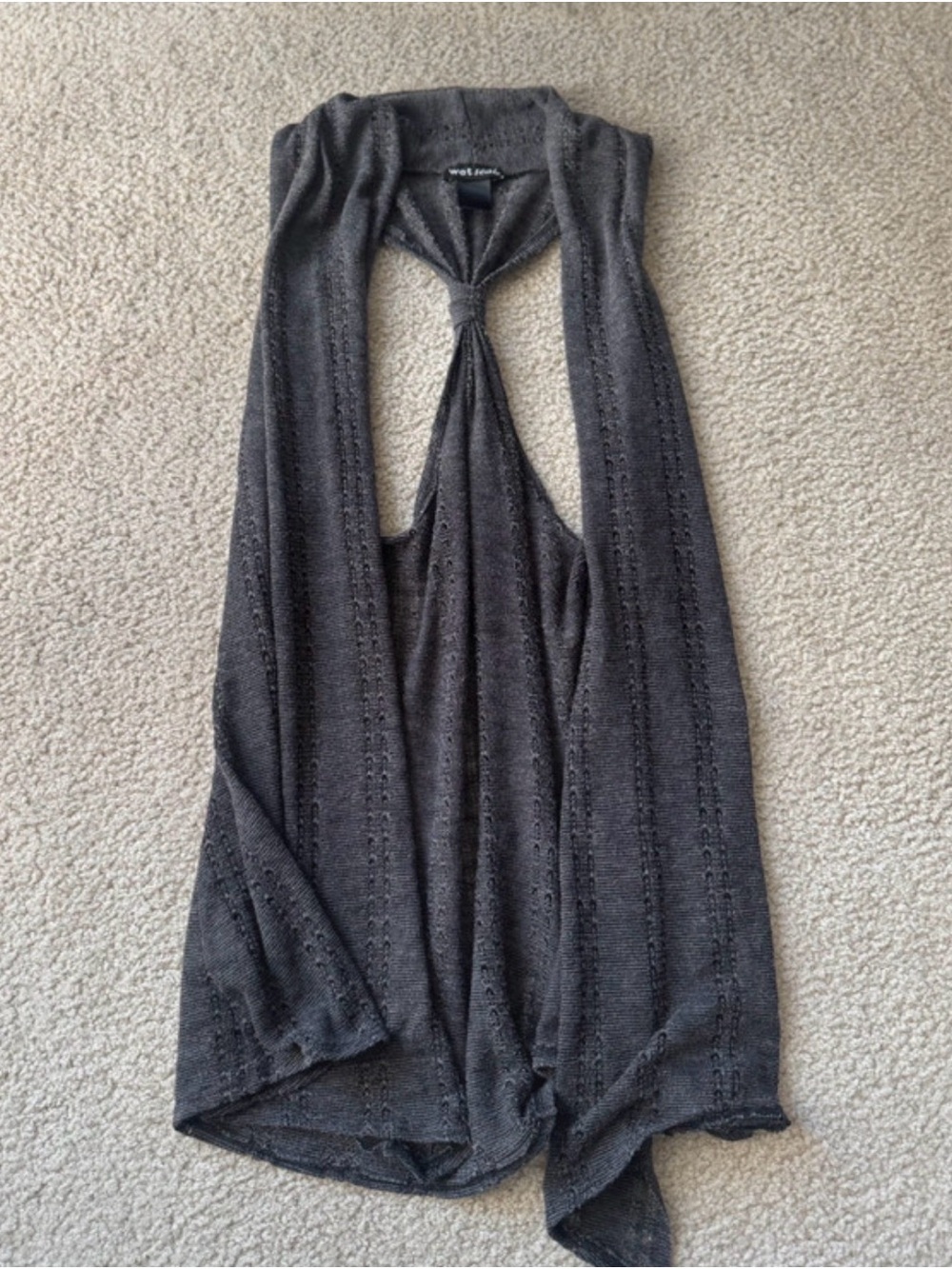 Vintage 2000s Wet Seal Gray Knit Women's Sweater y2k